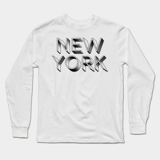 "New York" Word Art Long Sleeve T-Shirt